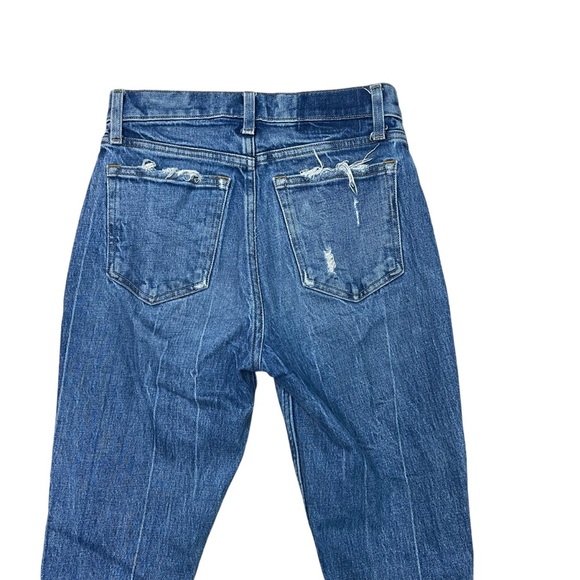 Abercrombie & Fitch Women’s Medium Wash Distressed  High Rise Mom Jeans - Picture 6 of 8